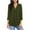 Army Green, variant on TAGOLD Womens Tops,Plus Size Women Casual Loose Pullover V-neck Top Solid Color Shirt