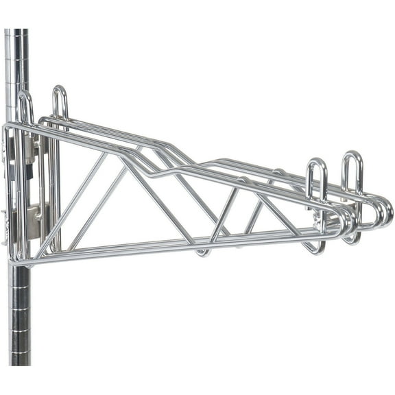 Nexel Chrome Adjustable Double Shelf Post Bracket 14""D