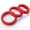 Red, variant on LeLuv Flat Inside Smooth Silicone Cock Ring | (3 Pack - 36mm/41mm/45mm Purple