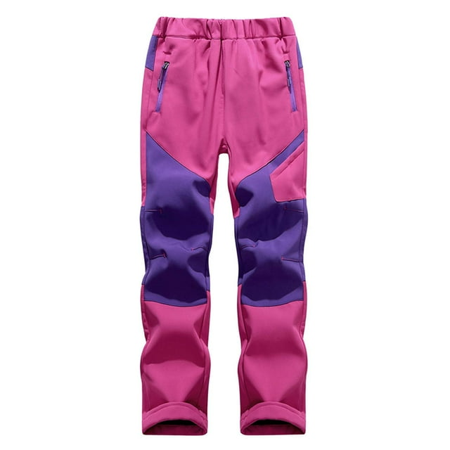 RXMEKW Pantalon de Ski Enfants, Imperméable et Coupe-Vent Pantalon de Ski de Randonnée pour Garçons et Filles