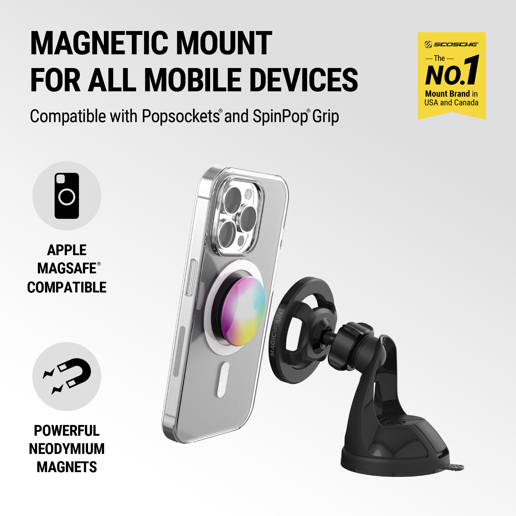 Scosche MagicMount MagSafe Suction Cup Car Mount photo 2