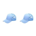 thumbnail image 2 of Jumpingount Gorra de béisbol con cola de caballo ajustable para mujer Azul claro 2piezas Jumpingount CBP032147, 2 of 5