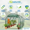 thumbnail image 5 of Two Door Walk-In Tunnel Greenhouse With Ventilation Windows And Steel Frame - 15' X 6' X 6', 5 of 6