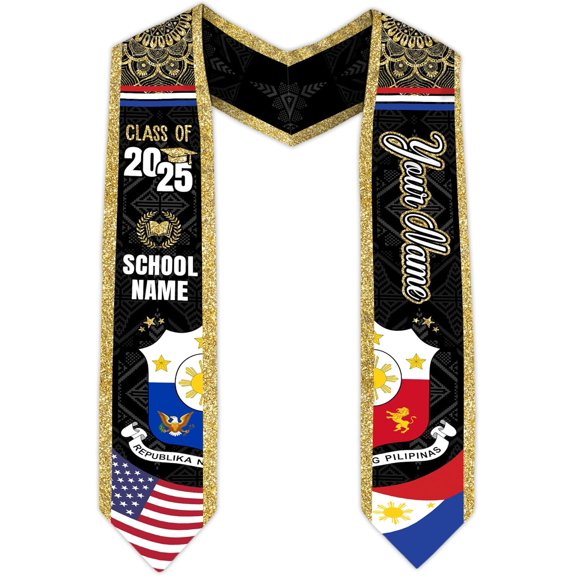 Customize Filipino Graduation Sash, Philippines Graduation Stole, Philippine Graduation Sash 2025