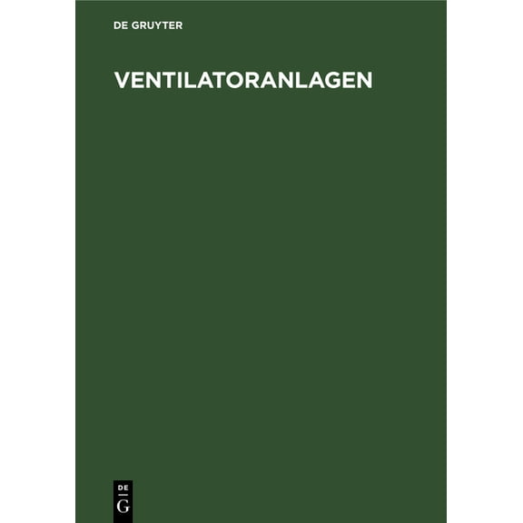 Ventilatoranlagen, (Hardcover)