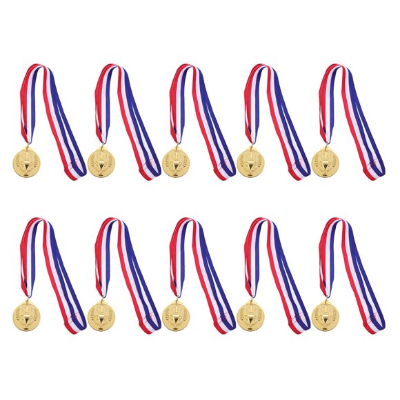 10Pcs Awards Golden Medals Sports Meet Winner Medals Competitions Keepsake Prizes