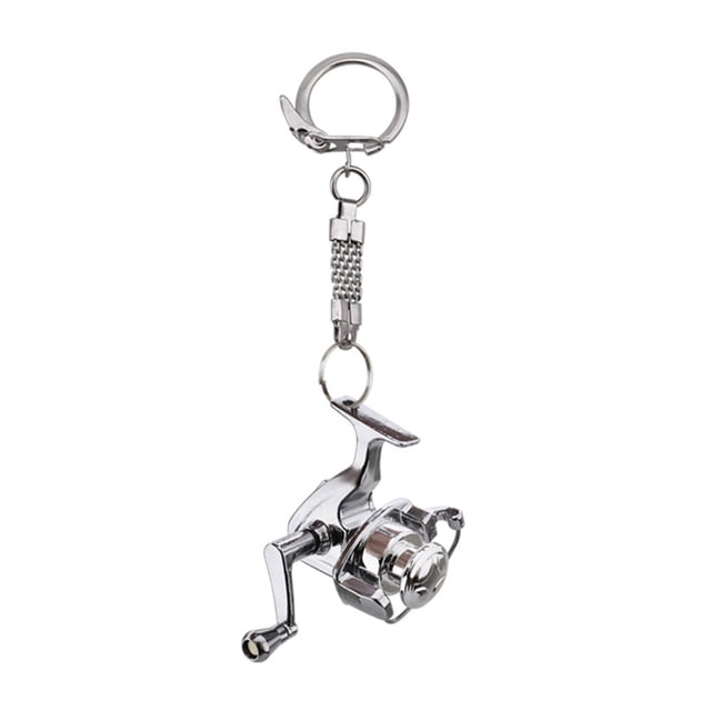 Cadeau de Pêcheur de Pendentif de Chaîne de Clé de Forme de Roue de Tambour Miniature de Traîne Créative