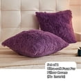 thumbnail image 2 of Funda de almohada decorativa LIFEREVO, 45 x 45 cm, piel sintética, color morado, 2 of 7
