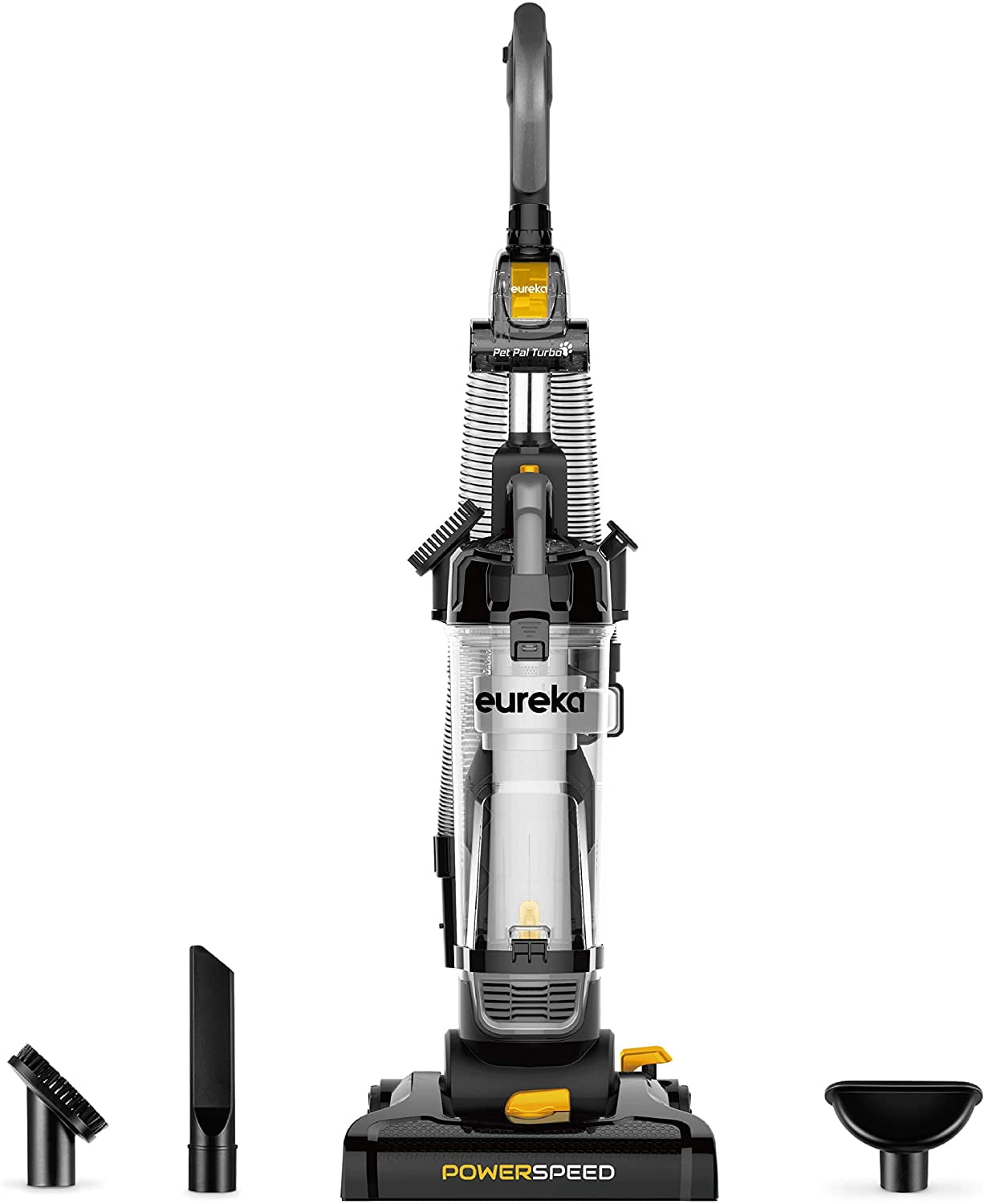 Eureka PowerSpeed Bagless Upright Vacuum Cleaner, Pet Turbo, Black