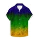 thumbnail image 5 of Blusa y camisa de manga corta con cuello vuelto para hombre, camisa de cuello abotonado con estampado de carnaval, blusa de longitud media para hombre, 5 of 8