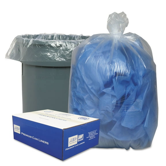 Classic Clear Clear Low-Density Can Liners 40-45gal .63 Mil 40 x 46 Clear 250/Carton 404616C
