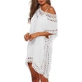 thumbnail image 2 of ZANKLEY Womens Swimsuits Cover Ups Crochet Chiffon Beach Cover Bathing Suit Bikini Wear Coverups Dress, 2 of 9