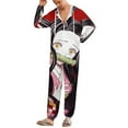 thumbnail image 2 of Demon Slayer Nezuko Unisex Onesie Pajamas Zipper Jumpsuit Hooded One Piece Sleepwear for Family Mens Womens, 2 of 8