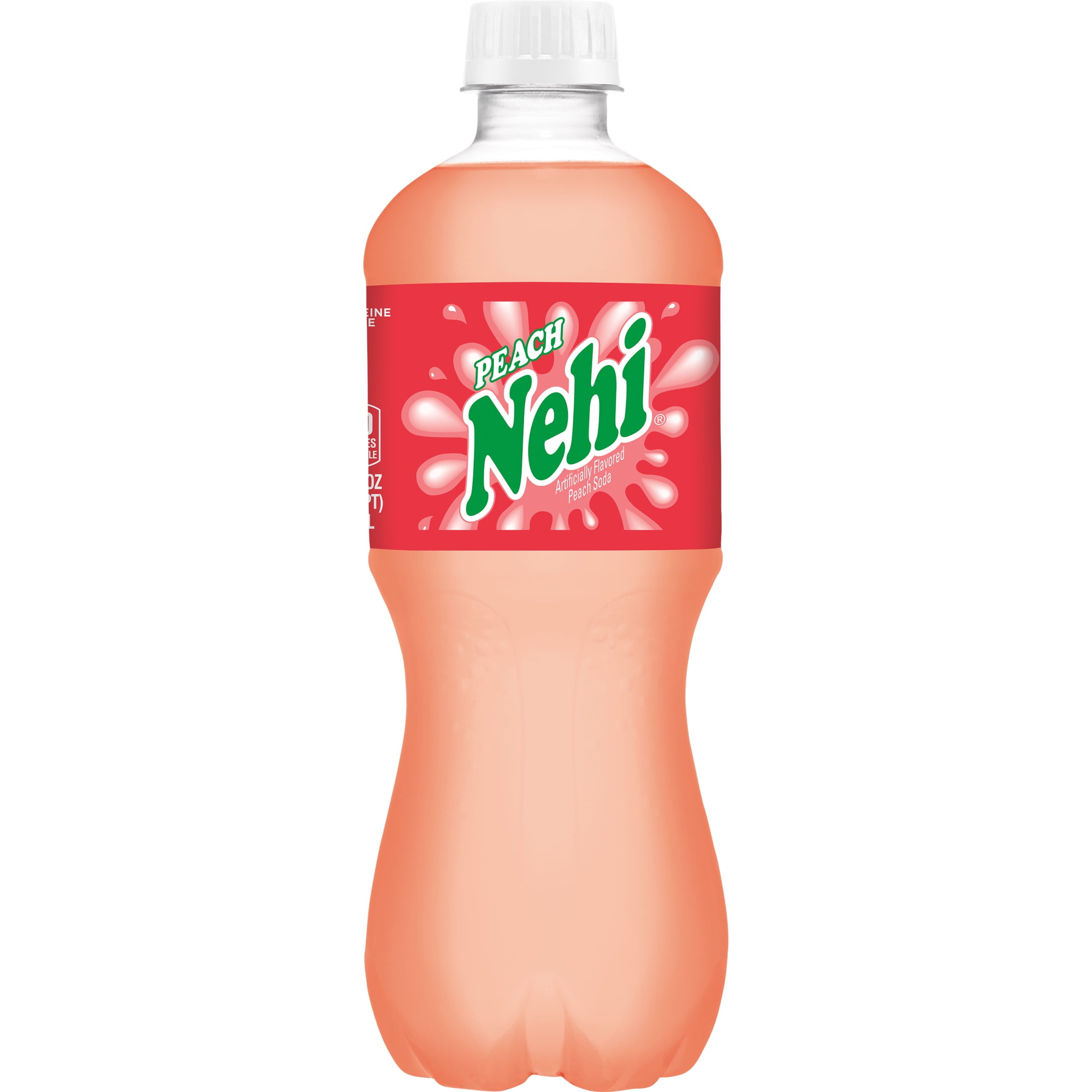 Nehi Caffeine Free Peach Soda Pop, 20 fl oz, Bottle