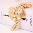 thumbnail image 3 of LABSERRON 1Pcs Creative Palm Leaf Keychain Zinc Alloy Rhinestone for Women Family Friends New Year present, 3 of 8