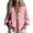Pink, variant on CHGBMOK Linen Tops for Women Casual Button Up V Neck Long Sleeve Gauze Shirt Loose Lightweight Blouses