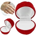 thumbnail image 4 of Jewelry Organizer, Jewelry Box, Red Rose Shape Vintage Ring Box Keep and Organize Your Favorite Jewelry, Soft Flocking Lining Ring Box Protect Your Jewelry from Scratches Effectively, 4 of 7