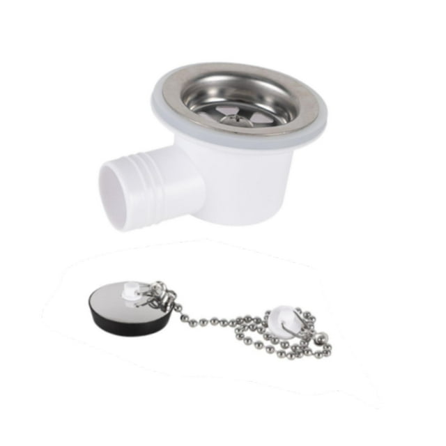 Transemion Sink Waste Drain Plug Hole Angle Fitting to Easy Premium Install for RV without Tube without Tube 7.6cm