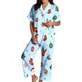 thumbnail image 3 of TGPMGRZ Women's Christmas Pajamas Set Long Sleeve Comfort Fit Matching Set, 3 of 7