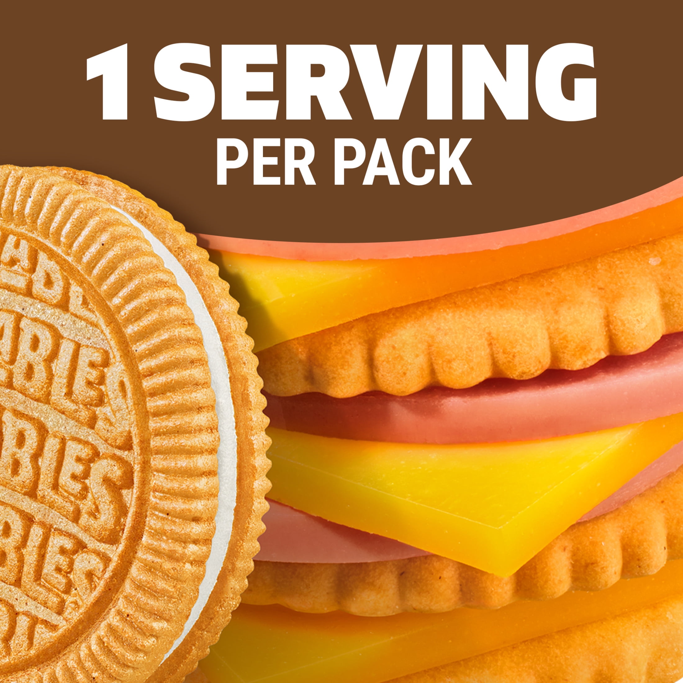 Lunchables Ham & Cheddar with Vanilla Creme Cookies, 3.5 oz Pack
