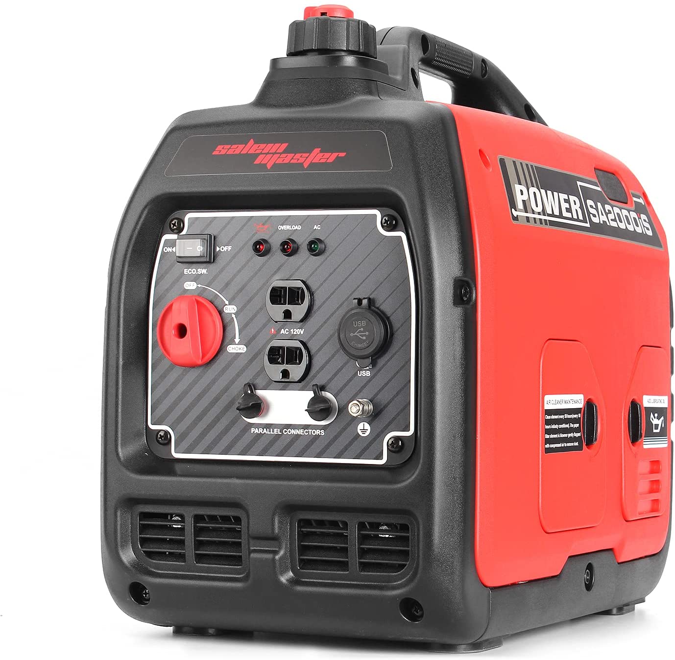 SA2000iS Portable Inverter Generator Gas Powered, Super Quiet Outdoor Generators Portable Power Station, 1800 Running & 2000 Peak