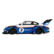 2023 RWB x Liberty Walk 993 #2 White and Blue Metallic with Graphics 1/18 Model Car by GT Spirit