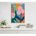 thumbnail image 5 of Kate and Laurel Sylvie Oaxaca Garden Framed Canvas Wall Art by Kate Aurelia Holloway, 23x33 Natural, Colorful Floral Abstract Art for Wall, 5 of 6
