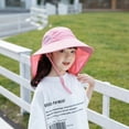 thumbnail image 4 of WUXIAN Toddler Kids Sun Hats Kids Sun Protection Upf50+ Bucket Hat Toddler Summer Beach Play Hats With Neck Flap Bucket Hats,Pink,One Size, 4 of 7