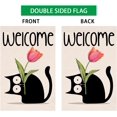 thumbnail image 5 of Spring Cat Tulip Garden Flag 12x18 Vertical Double Sided Welcome Easter Farmhouse Holiday Outside Decorations Burlap Yard Flag BW767, 5 of 6