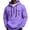 Purple #0271, variant on Mens Pullover Hoodie Fleece Sweatshirt Chest Zip Pockets Kangaroo Pocket Casual Hooded Top