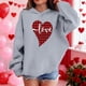 thumbnail image 4 of Sudadera con capucha y estampado de corazón de San Valentín, sudadera de manga larga para niños y niñas, chaqueta para niñas de talla mediana y grande., 4 of 7