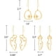 thumbnail image 4 of 1 par de pendientes colgantes para cara y cuerpo para mujer, pendientes estéticos en forma de oro para mujer JM, 4 of 5