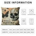 thumbnail image 5 of BANET Halloween Throw Pillow Covers Skull Decorative Cushion Couch Cover Pumpkin Pillowcase Short Plush for Living Room Outdoor 12x12in, 5 of 5