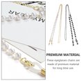thumbnail image 4 of KAKOWELY Glasses Chain 2Pcs Adjustable Glasses Chain Neck Spectacles Chain Eyeglass Rope (Golden,Black)29.53"X0.2"X0.2", 4 of 4