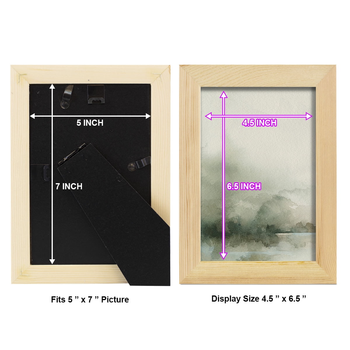 Heavy Fog I - Framed Print w/glass - Natural Wood