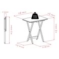 thumbnail image 3 of Pemberly Row 5-Piece Transitional Solid Wood Snack Table Set in Oyster Gray, 3 of 13