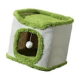 thumbnail image 2 of Cama para gatos, cama cubierta, cabaña escondite, suministros suaves para mascotas, nido para dormir, cubo, condominios para gatos Una sola capa, 2 of 8