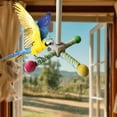 thumbnail image 3 of Rvkxad Parakeet Wooden Exercise Wheel, Interactive Rotating Bird Toy with Perches, Cage Hanging Accessory for Small Birds, Pet Avian Activity, 3 of 5