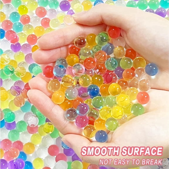 Poezone 12000Water Beads for Vases, Rainbow Mix Water Beads, Vase Fillers for Floating Pearls, Perfect for Floating Beads Pearls, Floating Candles, Wedding Centerpiece Floral