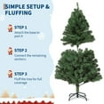 thumbnail image 5 of Artificial Christmas Tree, Lifelike Spruce Holiday Tree, Hinged Branch Design, Foldable Metal Stand, Perfect for Home, Office, and Party Decor, Easy to Assemble, 5 of 8