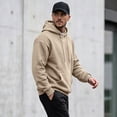 thumbnail image 4 of CCRFTGI Men Hoodie Sweatshirt Loose Fit Fashion Pullover Hoodie Casual Long Sleeve Hooded Sweatshirt with Pocket Camel M, 4 of 6