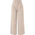 thumbnail image 4 of Commuting Work Wide Leg Pant for Women with Pocket Versatile Solid Color High Waist Pants Casual Loose Straight Leg Pants, 4 of 5