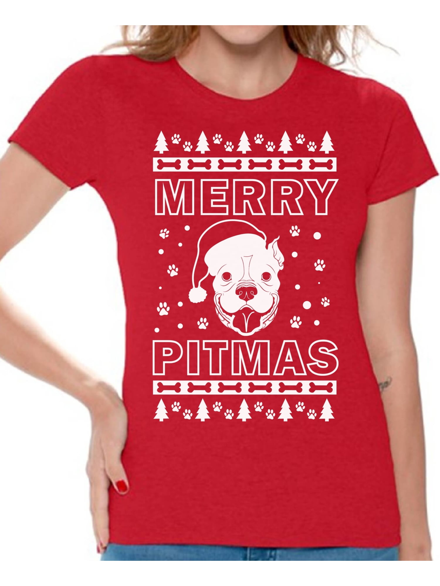 Awkward Styles Merry Pitmas Tshirt Merry Pitmas Christmas Shirts for