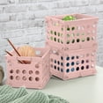 Sterilite Mini Crate Plastic, Blush Pink
