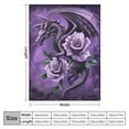 thumbnail image 4 of Dragon Beauty Queen Size Raschel Plush Dragon Throw Blanket, Measures, 4 of 6