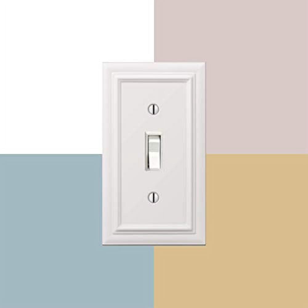 Amerelle Continental Single Phone Cast Metal Wallplate in White
