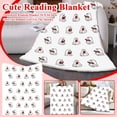 thumbnail image 2 of Halloween Ghost Reading Book Flannel Throw Blanket Soft Cozy Lightweight Blanket for Sofa Bedroom Home Decor, 2 of 4