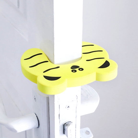 Cute Animal Door Stopper Guard - 6-Pack, Foam, Child Finger Pinch Prevention - for Doors & Windows