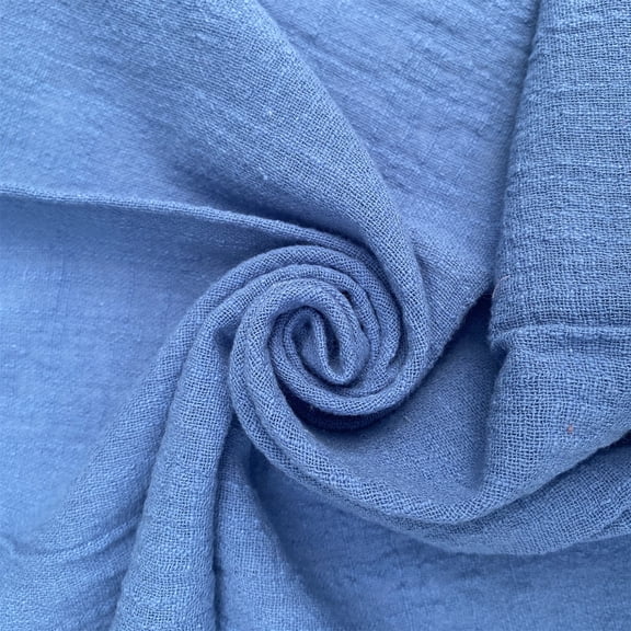 Zhuge 23.6x157.5 Inch Texture Cotton Linen Table Runner, Rustic Long Table Decor for Dining Room, Weddings, Bridal Showers & Holiday Celebrations, Blue