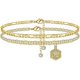 thumbnail image 1 of Pulseras de tobillo con inicial para mujer, tobilleras con inicial de doble capa chapadas en oro de 14 quilates, joyería para mujeres y adolescentes - -, 1 of 5